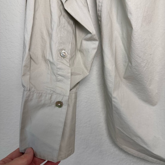 Vince Pearl Cotton Button Down Women's Shirt - Picture 7 of 7